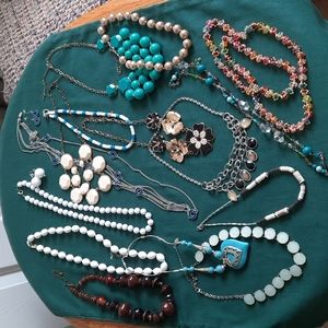 Costume, Fashion, Boho & Vintage Necklace Lot of 15